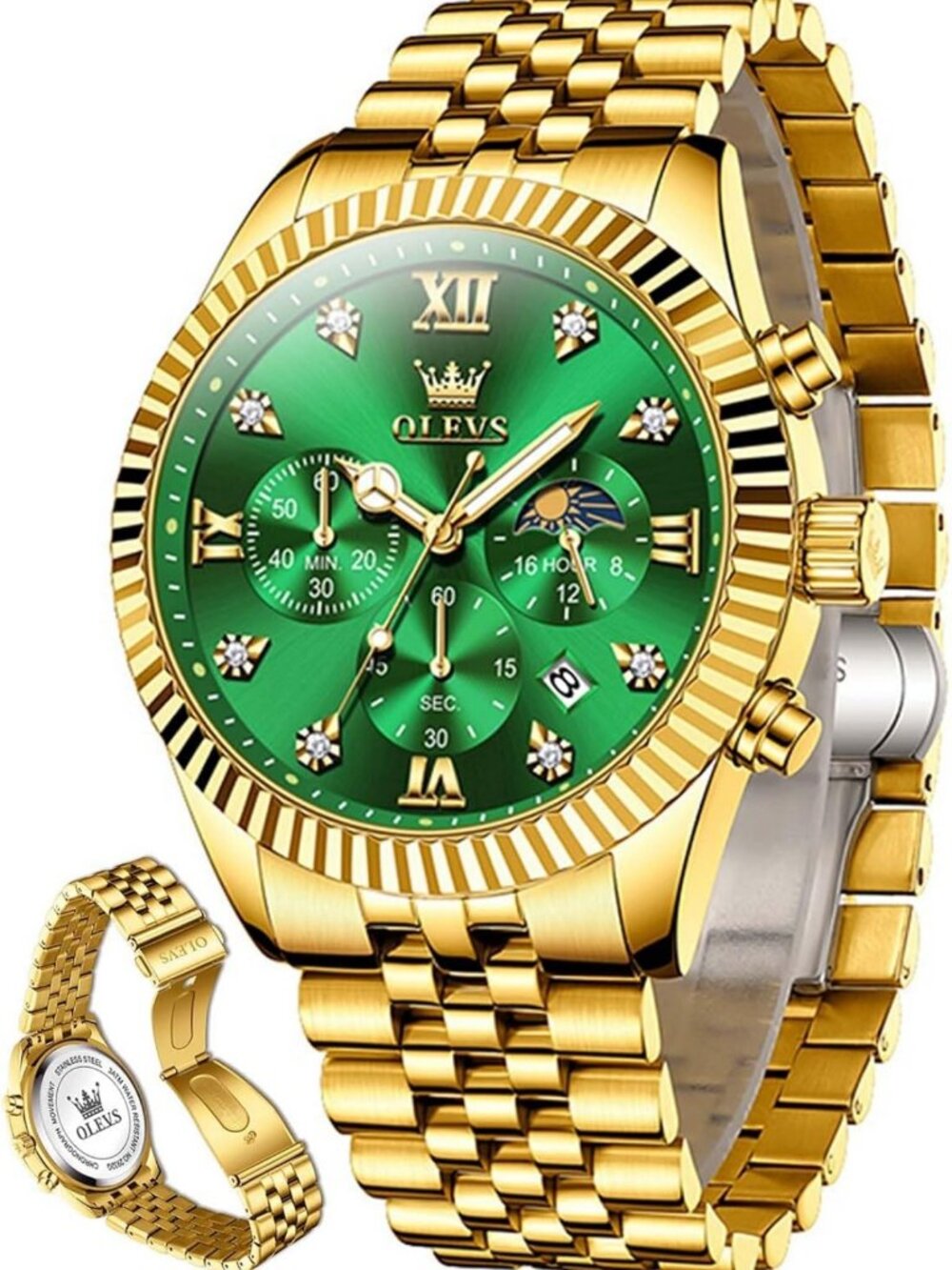 Stylish Men's Quartz Stainless Steel Dress Watch - Waterproof & Luminous